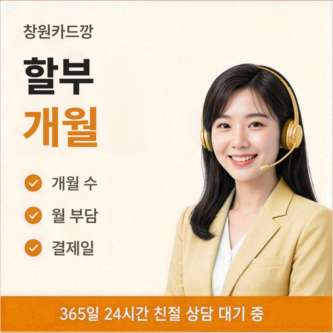 다음머니 창원카드깡 할부 개월 안내